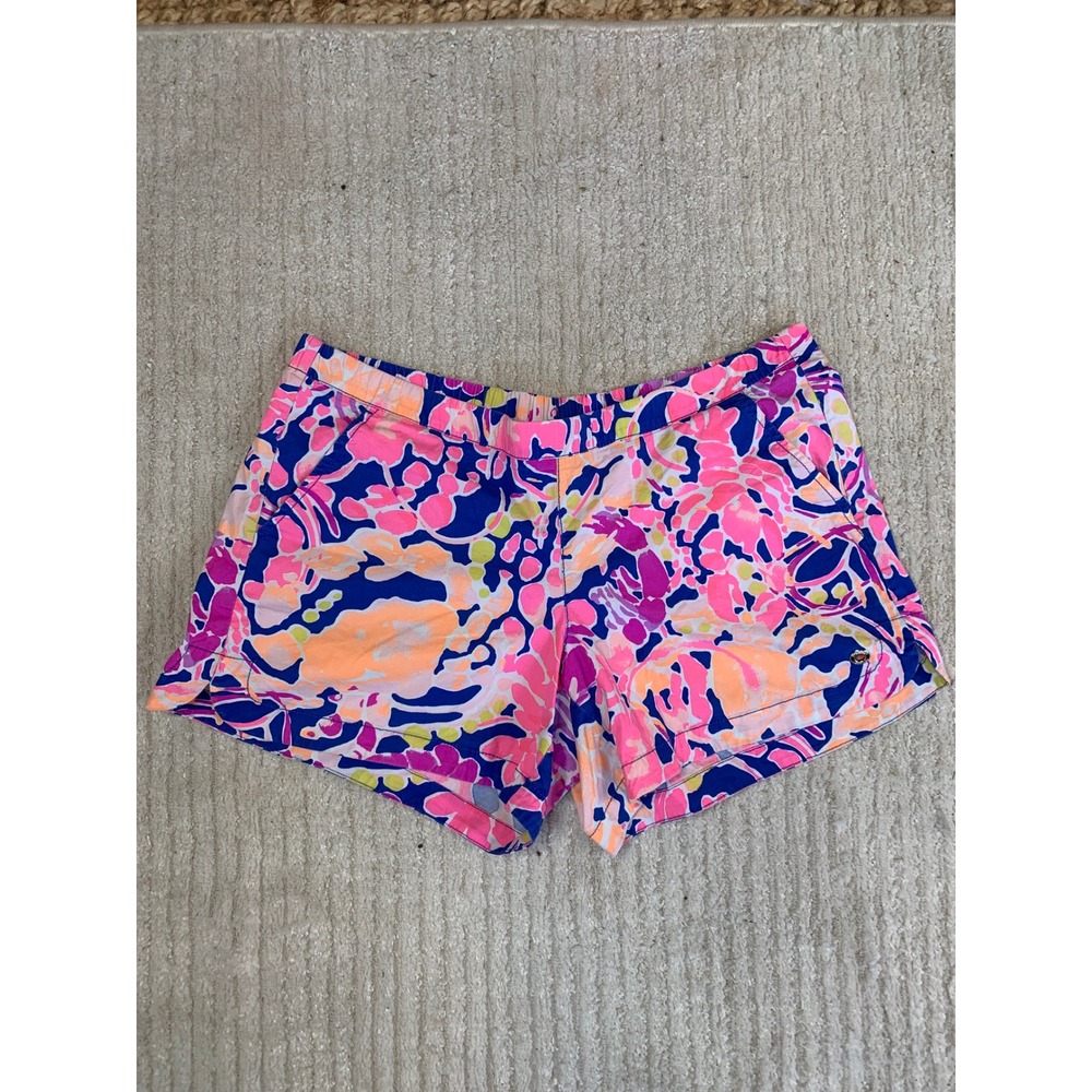 Lilly Pulitzer Ocean View Board shorts Brilliant Blue Catch And Release Size L